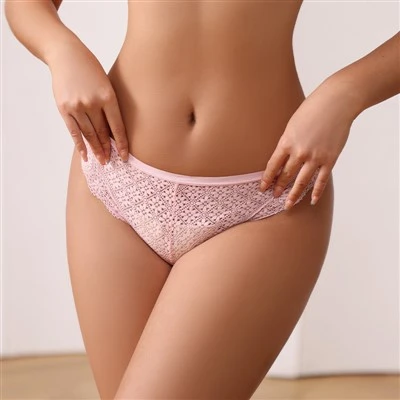 Plus Größe sexy wellige Spitze Low-Rise-Spitzen-Dreiecks Höschen von Frauen aus Spitzen